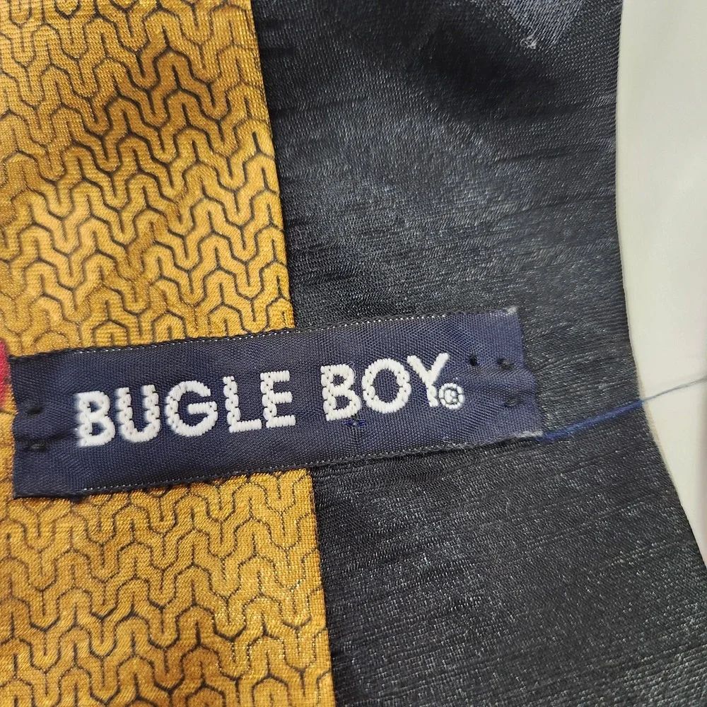Y2K Bugle Boy Necktie‎ Tie Motorcycle Motorcyclist